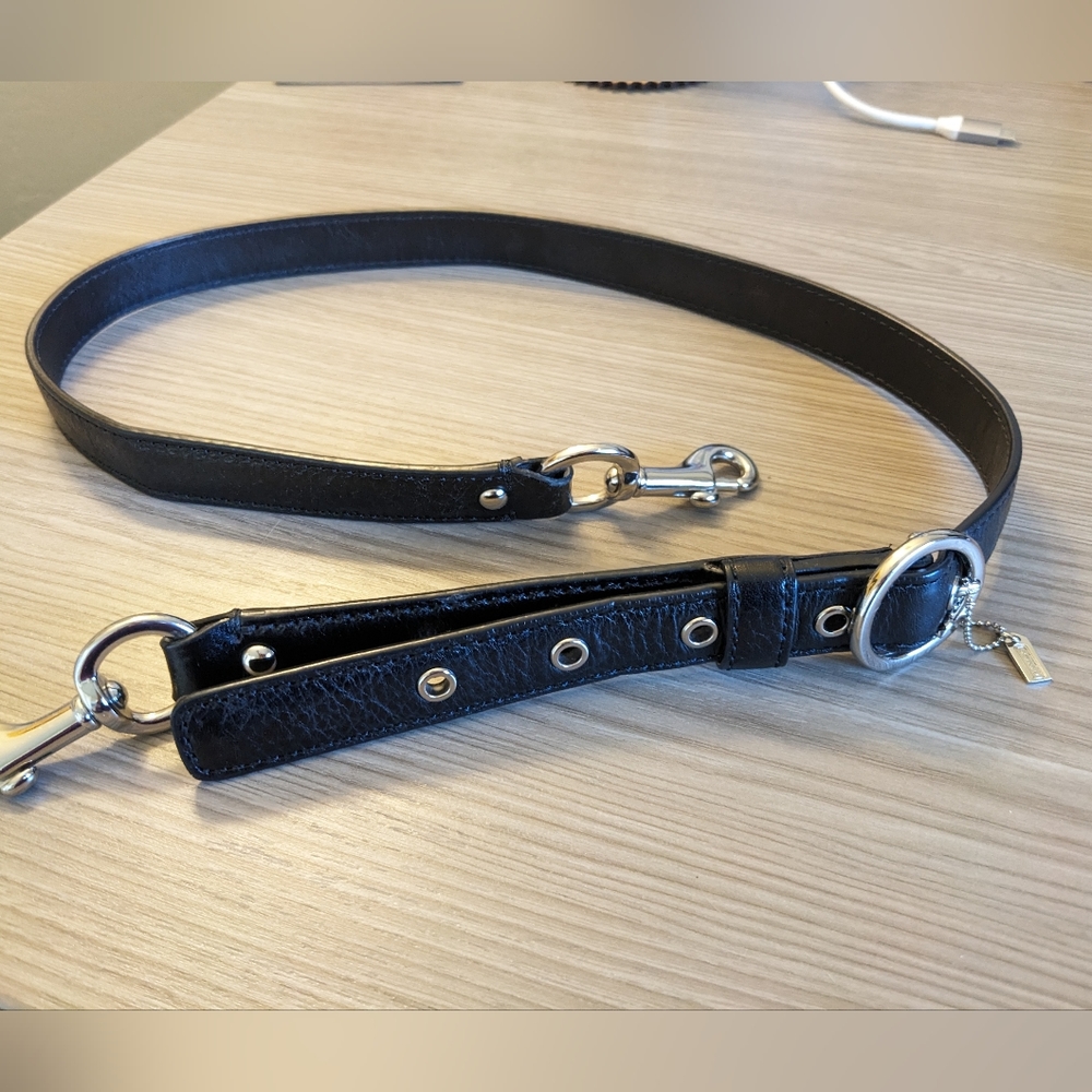 Coach black adjustable purse strap